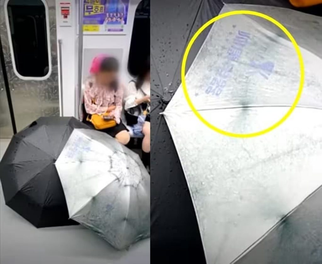 ☔️地铁伞怪！撑两把伞，引爆韩国怒火！