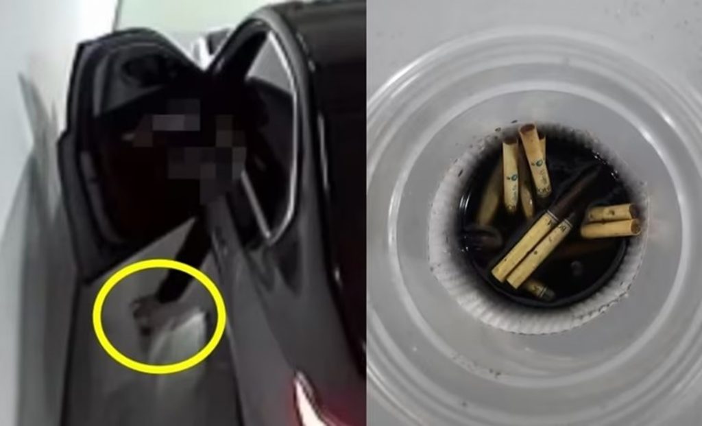 ⚠️宝马车主人品崩塌！随手乱扔烟头，太恶心！