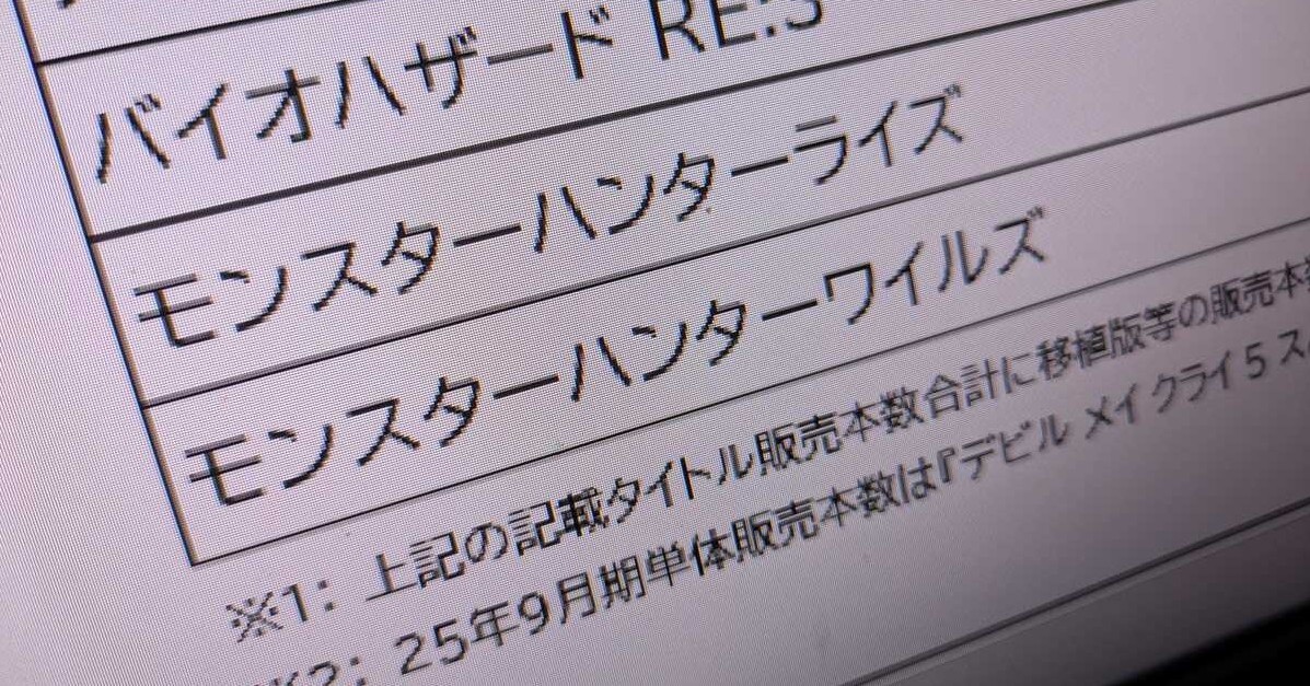 💥《怪物猎人：荒野》半年销量竟不如前作？