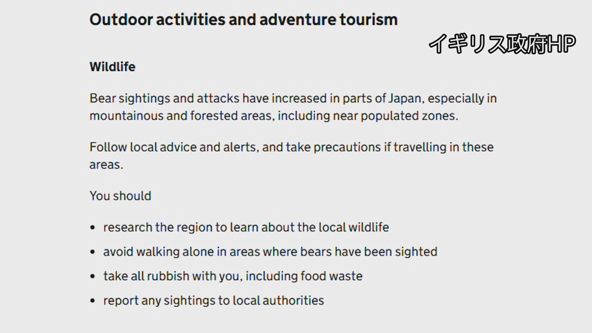 ⚠️英国急告：日本熊出没！别掉以轻心！