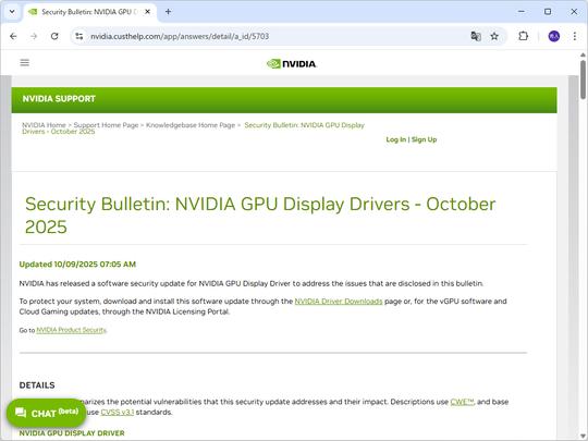 💥NVIDIA显卡驱动惊现8大漏洞!快排查!