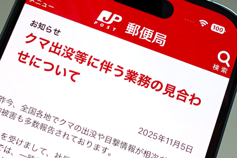 🐻 熊来了！日本邮局部分地区停收停送！