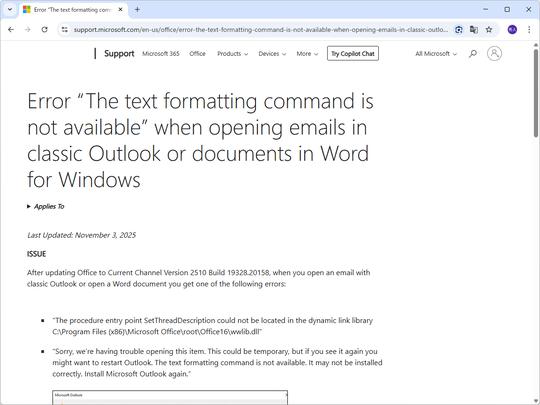 💥Word/Outlook崩了？常用格式全失效！