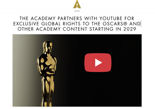 🎬奥斯卡归YouTube！半世纪老台告别！