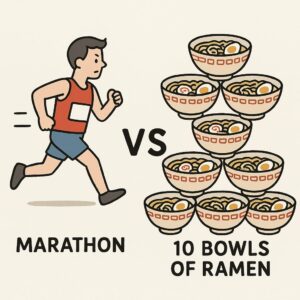 🏃‍♂️挑战极限：跑完马拉松🆚吃掉十碗拉面！ 封面